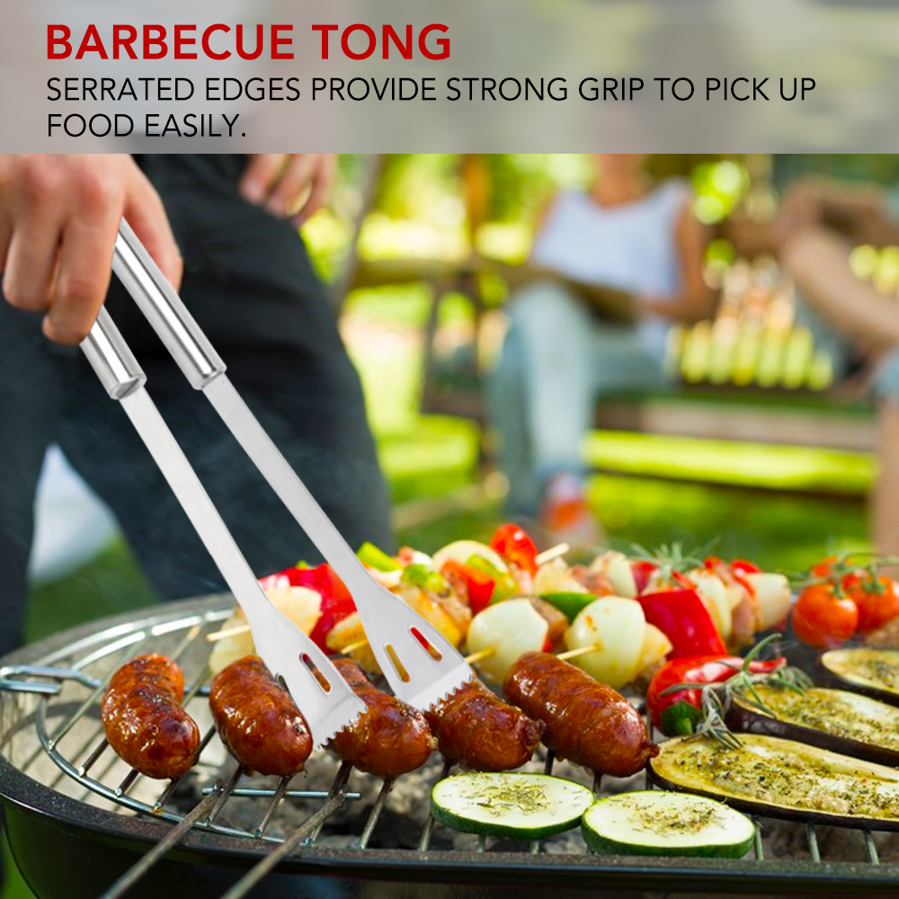 Bộ 3 Dụng Cụ Đồ Nướng BBQ Bằng Thép Không Gỉ CóTúi Đựng