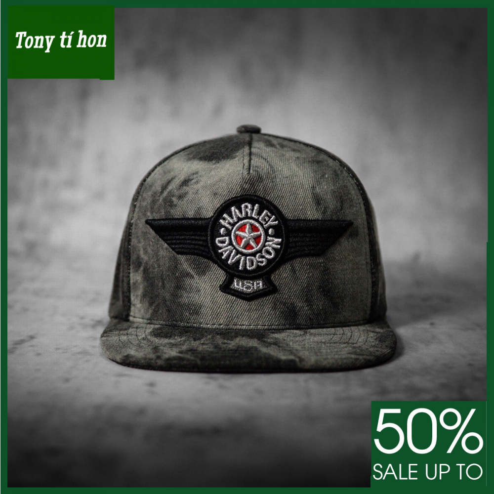 Tony tí hon - Mũ/nón kết lưỡi trai snapback họa tiết cánh đại bàng xám jeans thời trang nam nữ cao cấp