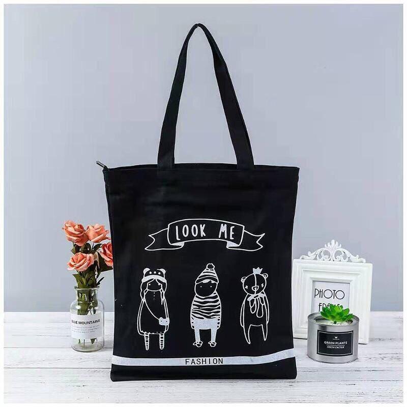Túi tote vải canvas 3 người Siêu hot tặng quà xinh