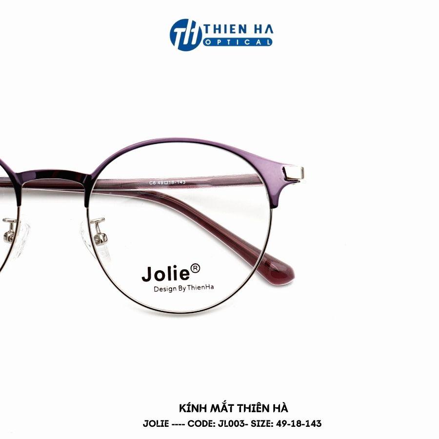 Gọng kính tròn nữ cao cấp Thiên Hà OPTICAL thiết kế độc quyền chất liệu nhẹ Metal Acetate cao cấp màu sắc lạ JOLIE JL003