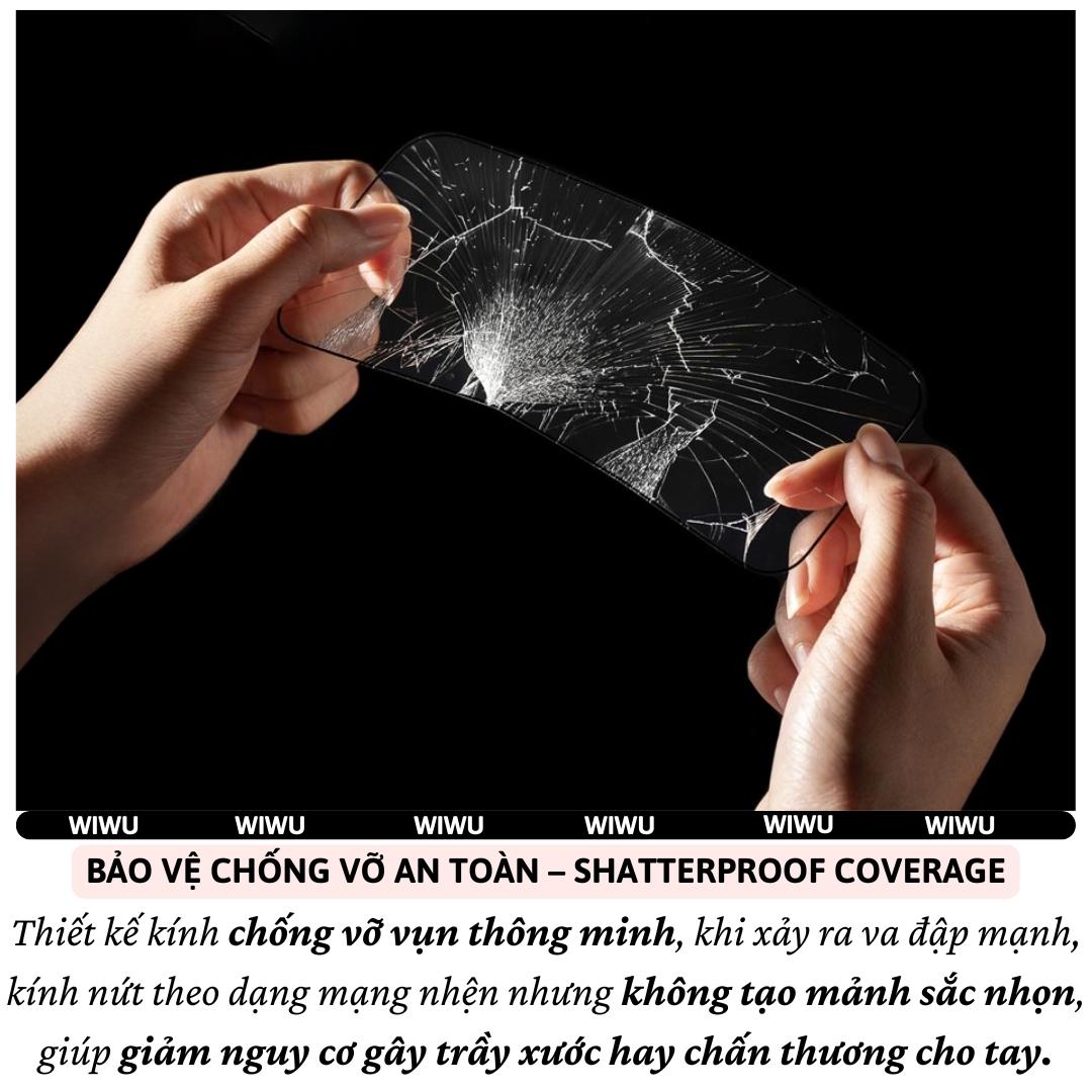 Dán kính cường lực Full màn hình WIWU UltraClear HD Transparency 9H cho iPhone 17 Air 16 15 14 13 12 11 Pro Max / Plus - Trong Suốt HD, Chống Trầy, Chống Vân Tay Cho iPhone, Lớp phủ Oleophobic cao cấp - Hàng nhập khẩu