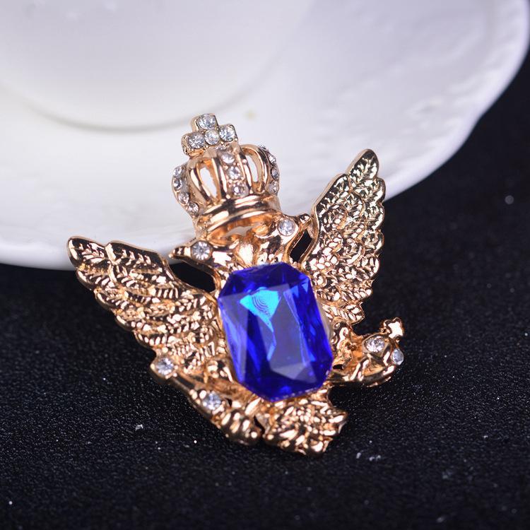 2pcs Crown Eagle Men Shirt Suit Collar Clip Shirt Brooch Pin Accessory Gift