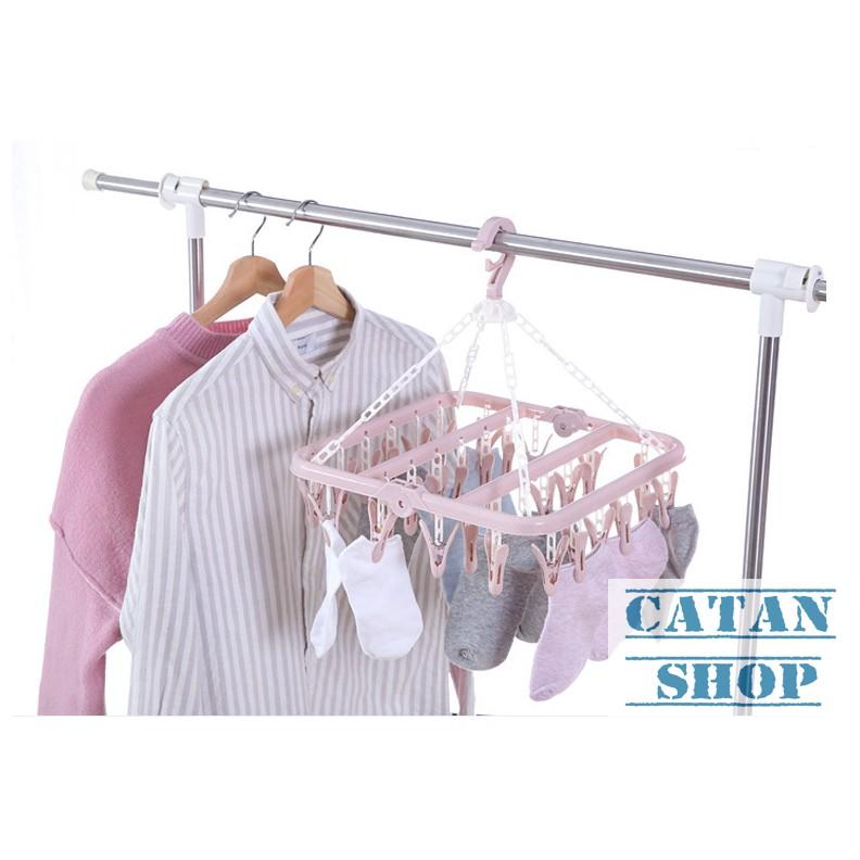 Móc chùm phơi quần áo, đồ baby, tã, đồ nhỏ 32 kẹp GD95-MTVo32