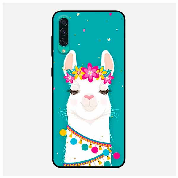 Ốp Lưng in cho Samsung A30s Mẫu Cô Gái Áo Hồng Nền Xanh - Hàng Chính Hãng