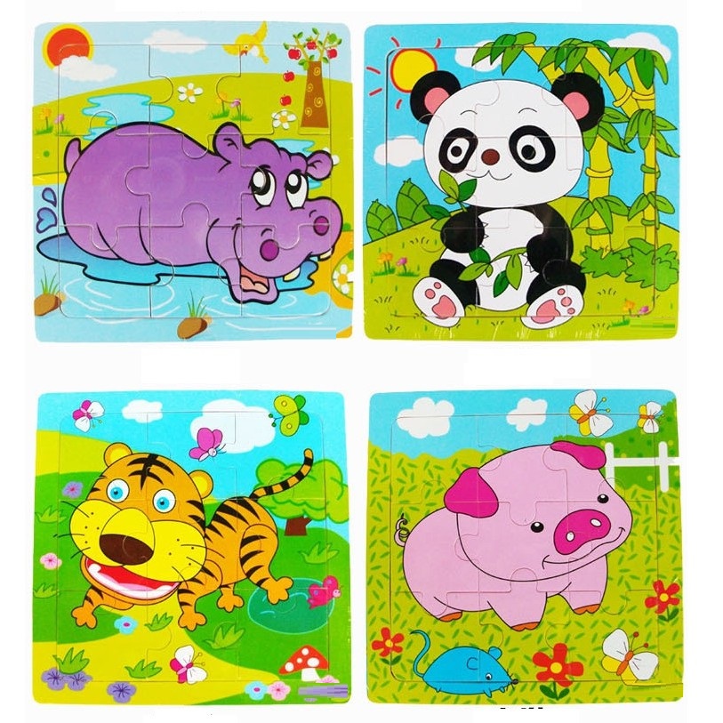Bộ 10 Tranh Ghép 9 Mảnh - Chủ Đề Động Vật