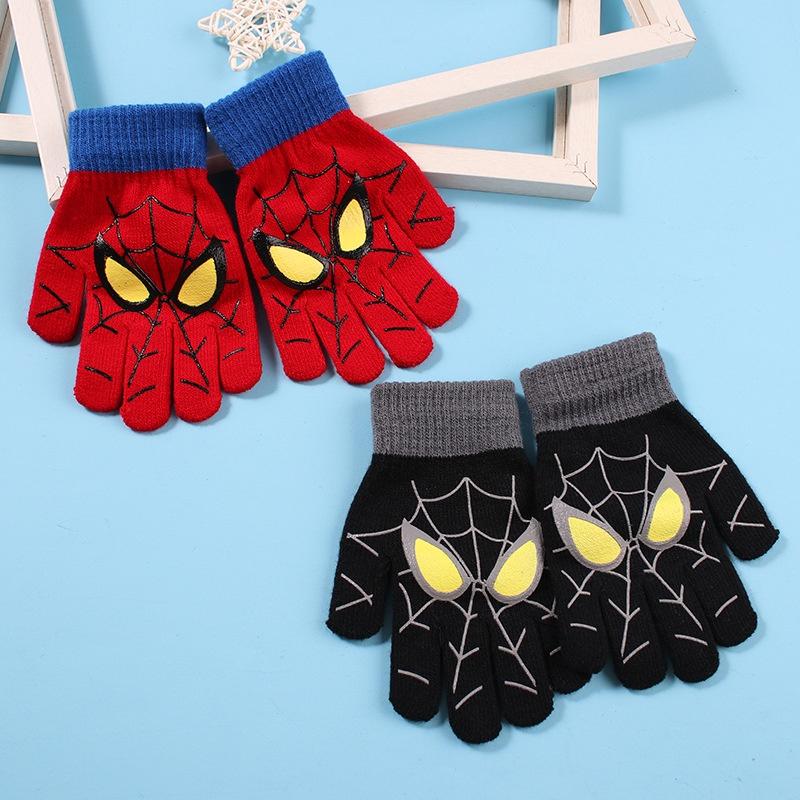 Gang tay len dệt kim hình SIÊU NHÂN NHỆN , phù hợp cho bé từ 3- 10 tuổi