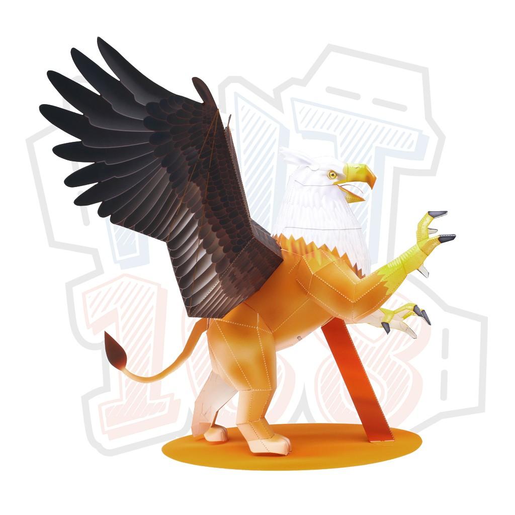 Mô hình giấy động vật Sư tử đầu chim Griffin