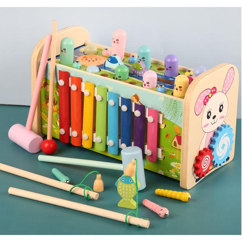 Đồ chơi đập chuột gỗ đa chức năng 7 in 1 mẫu mới nhất cao cấp