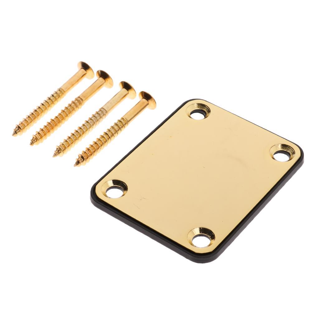 Guitar Bass Neck Mounting Plate with Screws for ST TL Guitar Parts Accessories