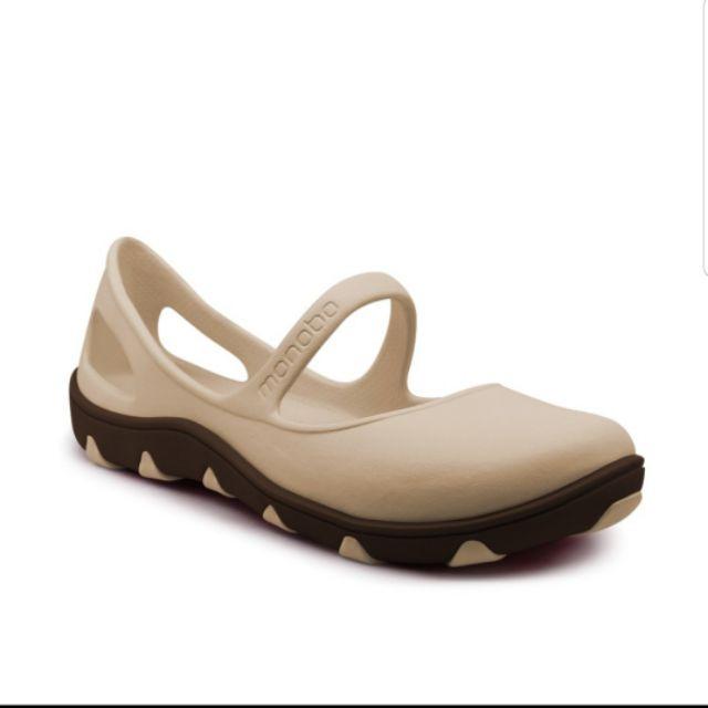 Giày nhựa đúc Thái Lan Tammy nữ 2 lớp màu kem đế nâu