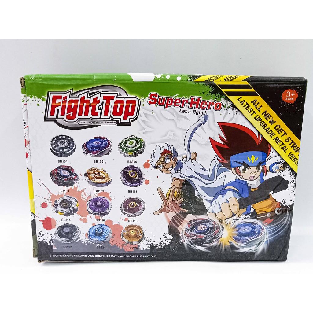 (ảnh thật) Bộ 4 Con quay BeyBlade +  Tay cầm - Con quay vòng xoay thần tốc giá rẻ sập sàn