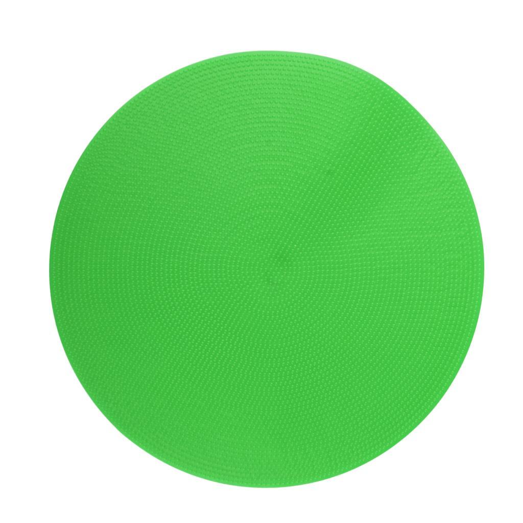 10PCS Green&Yellow Flat Rubber Disc Spot Markers 9 Inch Wear-proof Circles