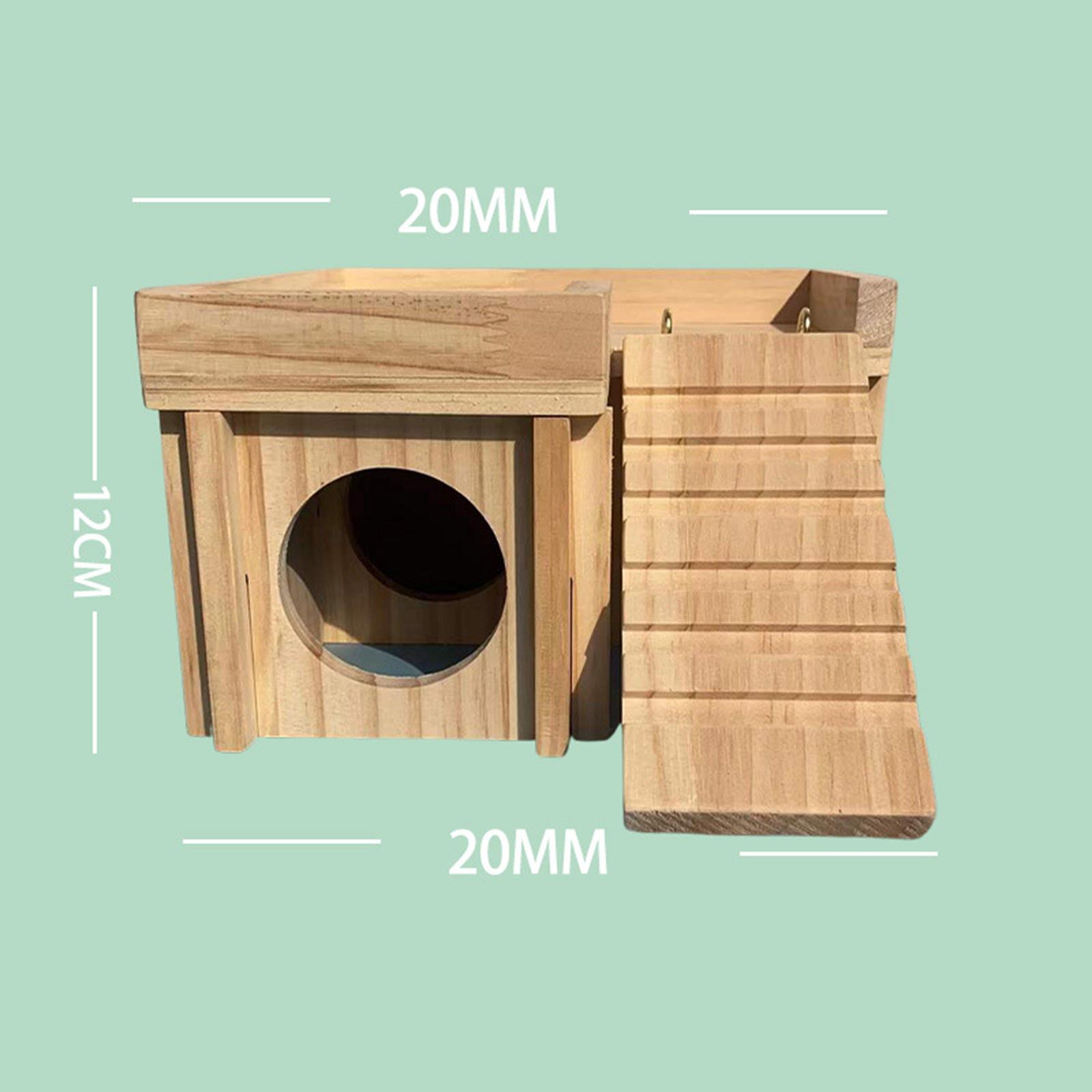 Wooden Hamster House Climbing Ladder Pet Playground for Small Animals Gerbil