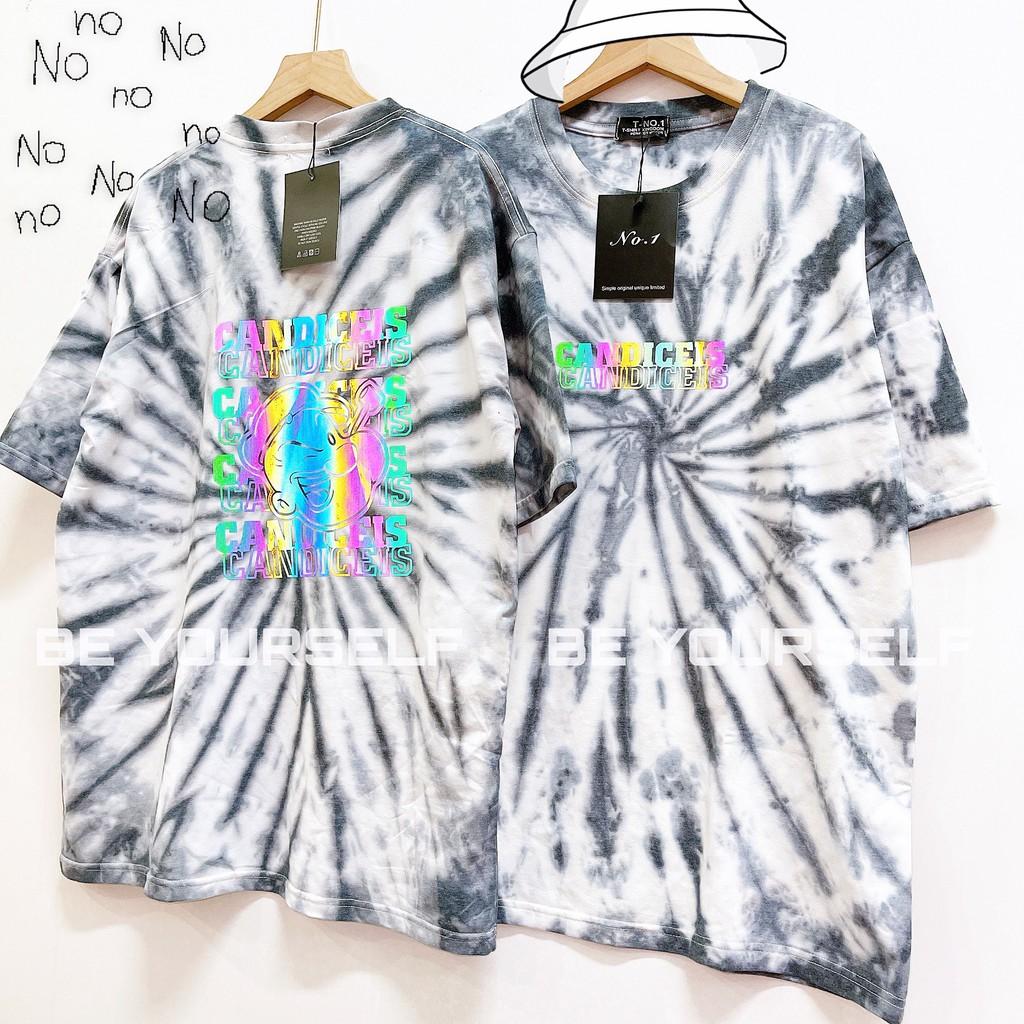 Áo loang tie dye unisex form rộng Tie Boutique nhiều hình - xoáy đen