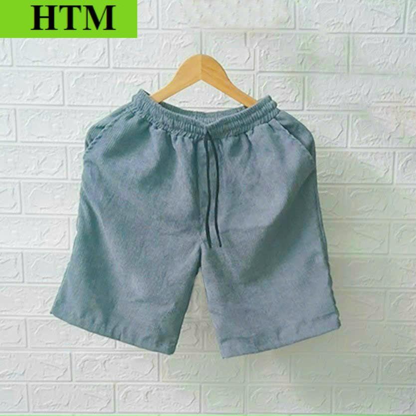 Quần Short Nam Ngắn Mặc Mát Mẻ Phối Theo Phong Cách Mẫu Mới Chất Liệu Vải Nhung Siêu Đẹp Hàng Hot Trend HTM FASHION