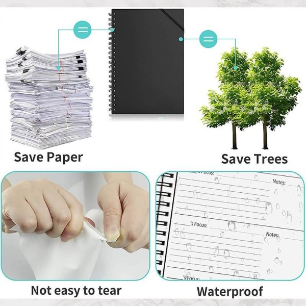 Bộ sổ A4 kèm bút gel - Sổ tay tẩy xóa &amp; scan app thông minh - Giấy tái sử dụng nhiều lần không thấm nước - Bảo vệ môi trường  [ƯU ĐÃI GIỚI HẠN - TẶNG KÈM 1 BÚT KÝ SANG TRỌNG]