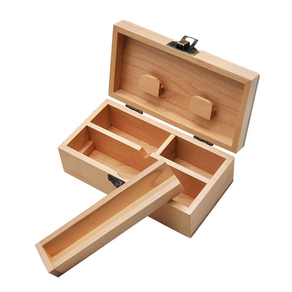 2x Portable Wooden Storage Box Rolling Cigarette Tool Box Organizer A+D