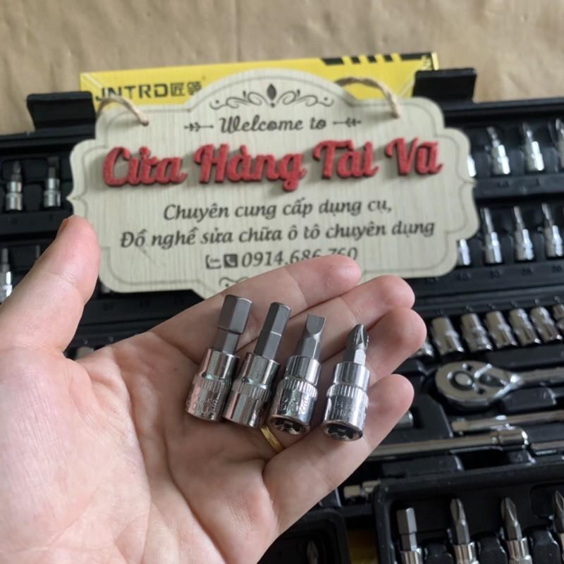 Bộ tuýp vặn 1/4 đa năng 46 chi tiết chuyên tháo nội thất HÀNG XỊN không toét, gãy