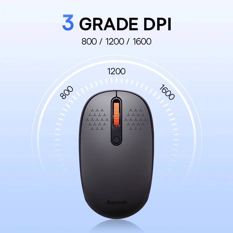 Chuột không dây Baseus F01B Tri-Mode Wireless Mouse  Bluetooth &amp; 2.4GHz- Hàng chính hãng