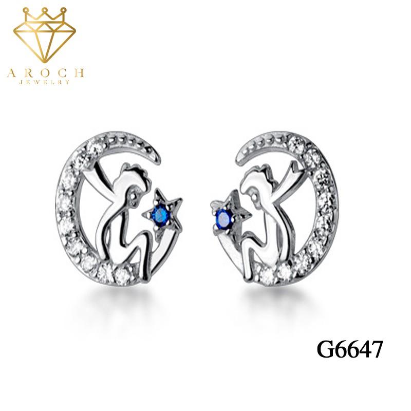 Khuyên tai bạc Ý s925 hoàng tử bé trên mặt trăng G6647 - AROCH Jewelry