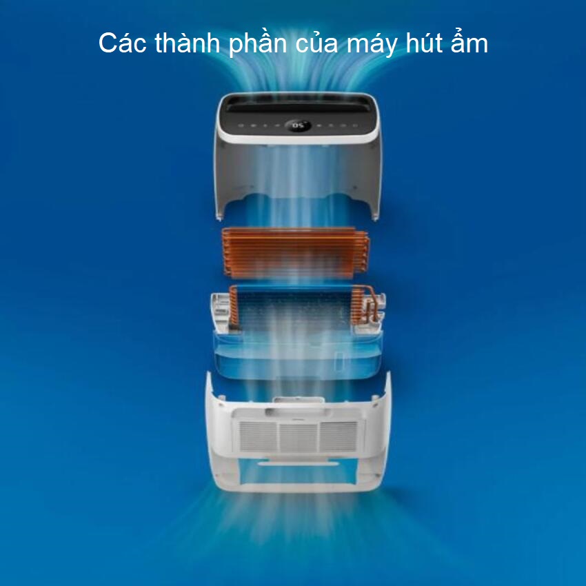 Máy hút ẩm Philips DE3203/00, công suất lớn 395W, dung tích bình chứa nước 4 Lít, diện tích sử dụng 63m2 - HÀNG NHẬP KHẨU