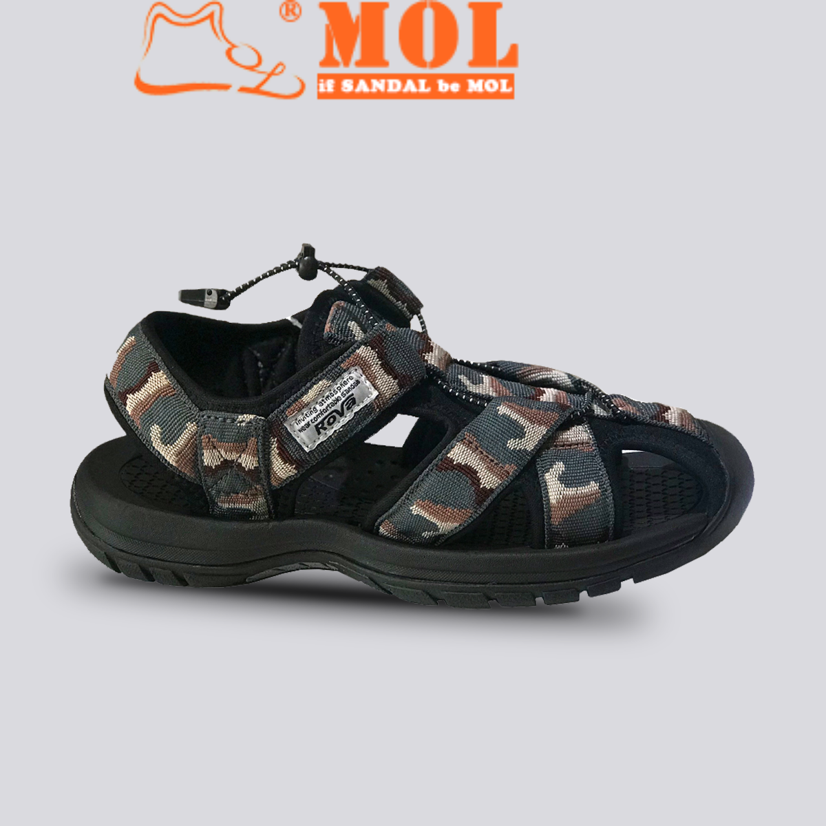 Giày Sandal Nam Bít Mũi Camo