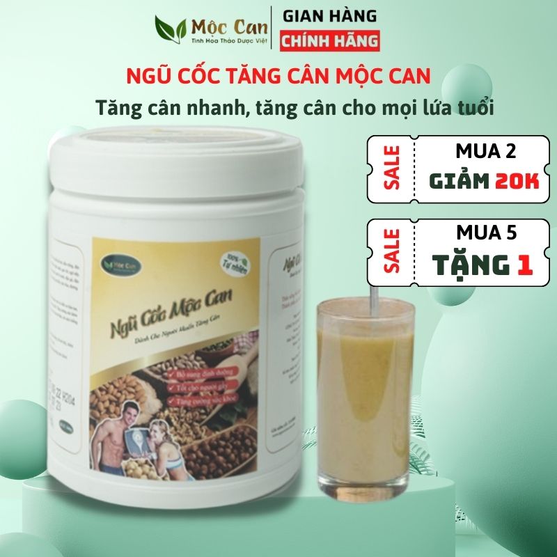 Ngũ Cốc Tăng Cân Cho Người gầy  Mộc Can - Bột Ngũ Cốc Dinh Dưỡng 500g