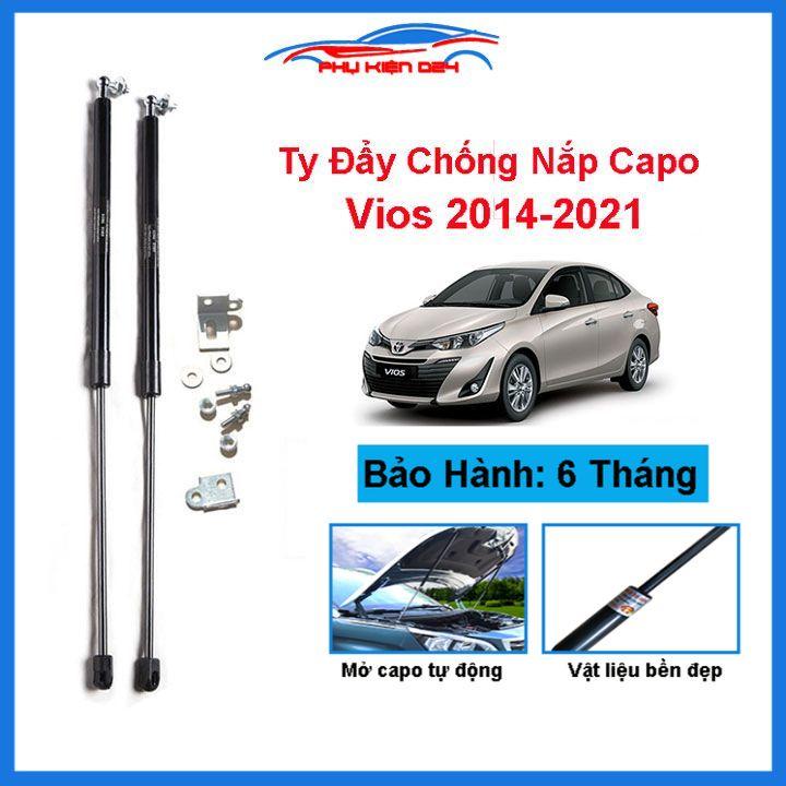 Ty thủy lực chống nắp capo Vios 2014-2015-2016-2017-2018-2019-2020 hỗ trợ mở tự động kèm phụ kiện lắp