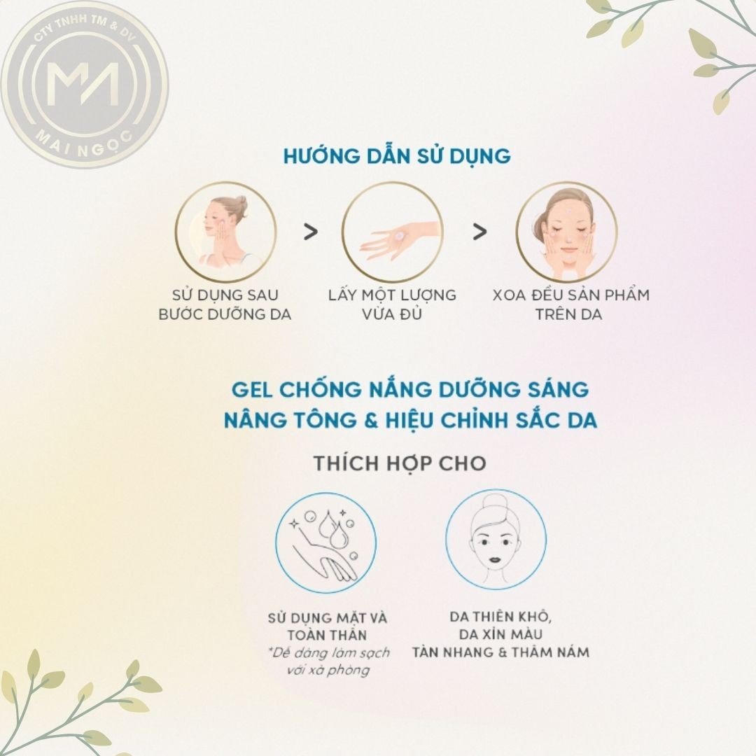 Kem chống nắng dạng gel dưỡng sáng nâng tông &amp; hiệu chỉnh sắc da Anessa Brightening UV Sunscreen Gel SPF50+ PA++++ 90g