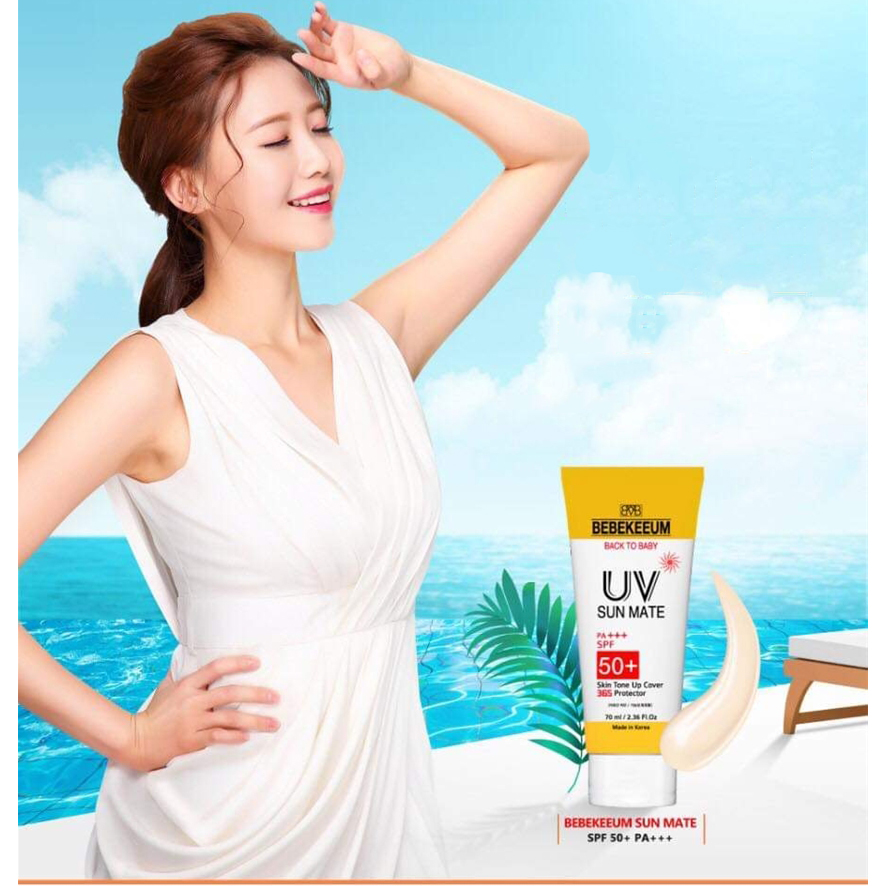 Kem Chống Nắng BEBEKEEUM  UV Sun  Mate SPF 50PA+++ 70g  - Chống nắng và làm da trắng dần tự nhiên