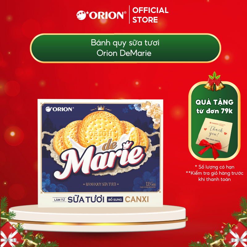 Hộp 12 gói bánh quy sữa tươi DE MARIE