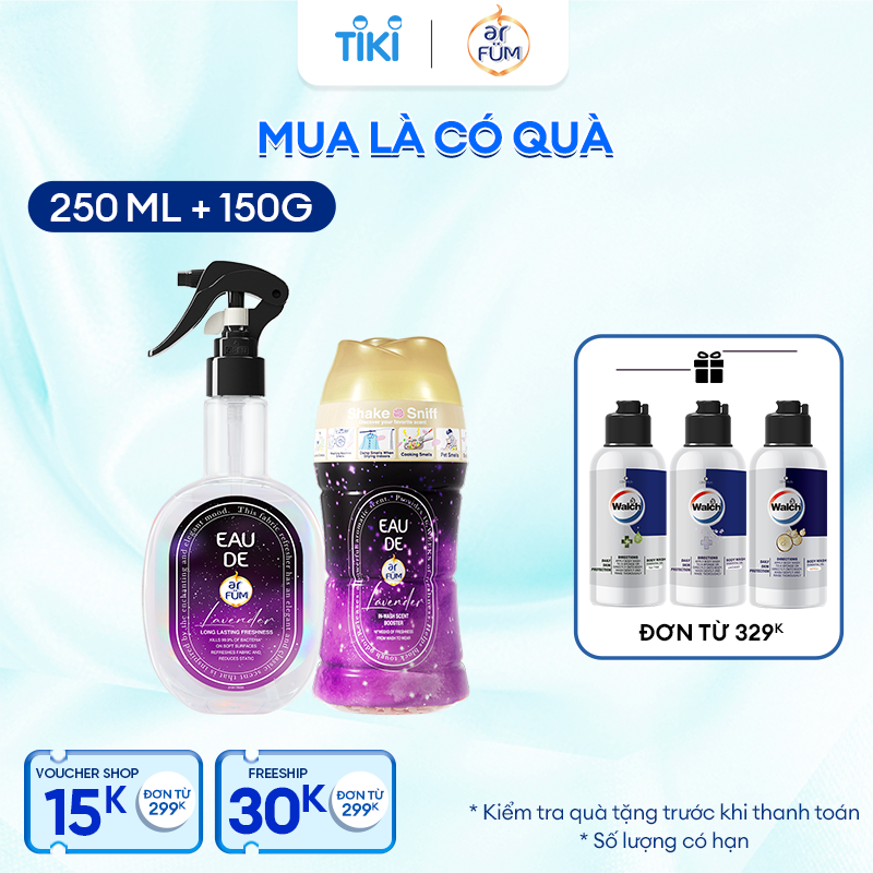 Combo chăm sóc quần áo hương nước hoa arFUM: Hạt Xả Thơm Làm Mềm Vải Và Chống Tĩnh Điện & Xịt thơm quần áo lưu hương lâu, khử mùi hiệu quả