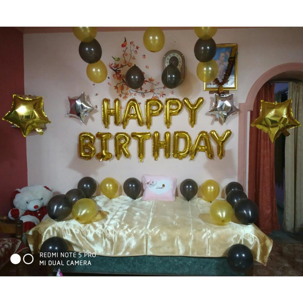 Set trang trí sinh nhật tông vàng đen PCS012 #TrangTriSinhNhat