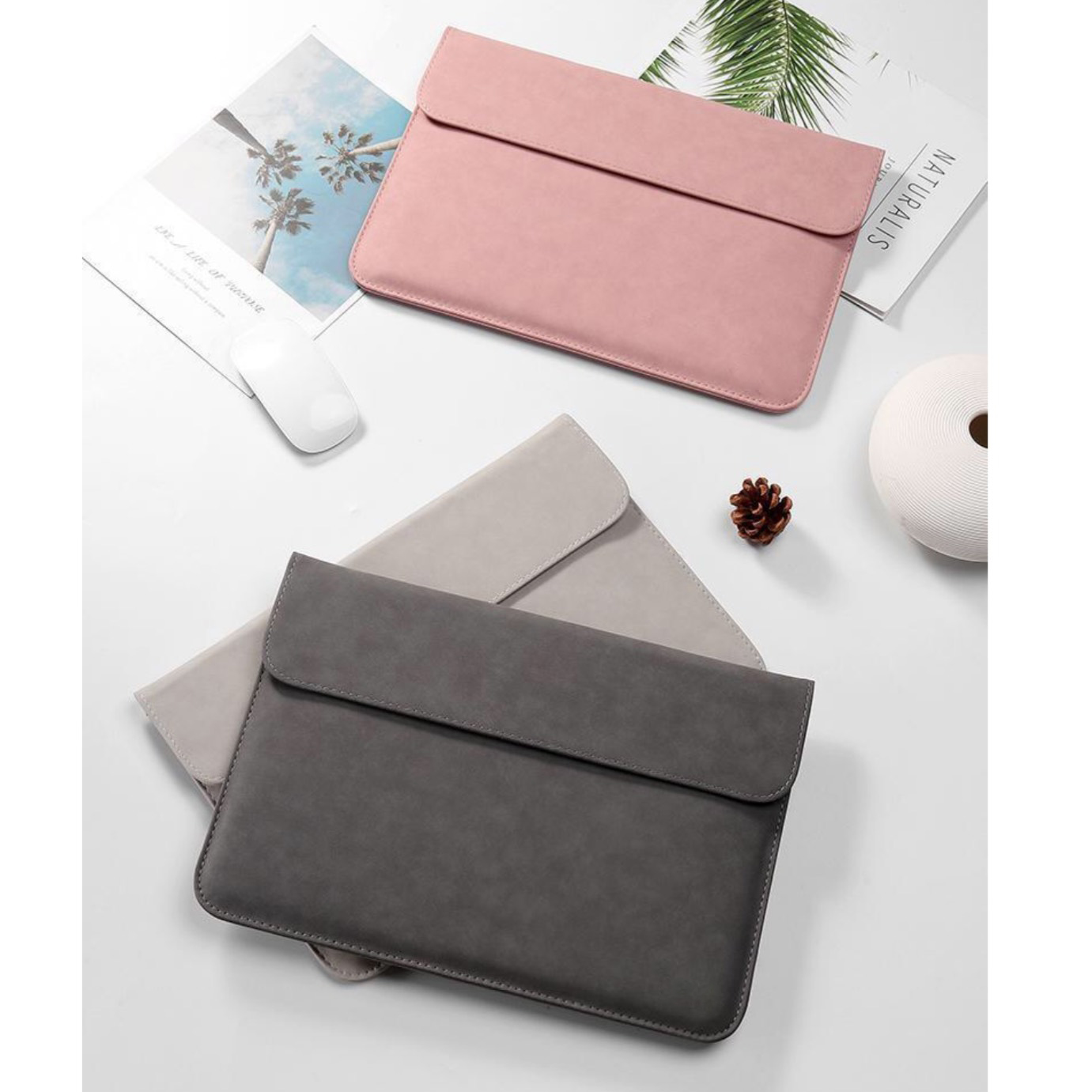 Túi chống sốc cho macbook, laptop, surface tặng kèm ví đựng sạc chuột