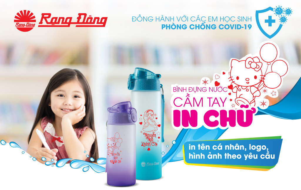 Bình nước cầm tay chính hãng Rạng Đông dung tích 0,7 lít Model: RD-07P1 Giao màu ngẫu nhiên