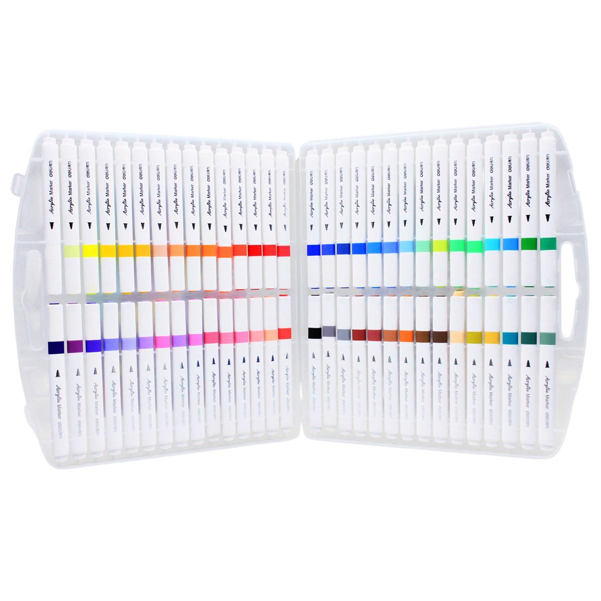 Hộp 60 Bút Màu Acrylic Marker - Deli HM166-60