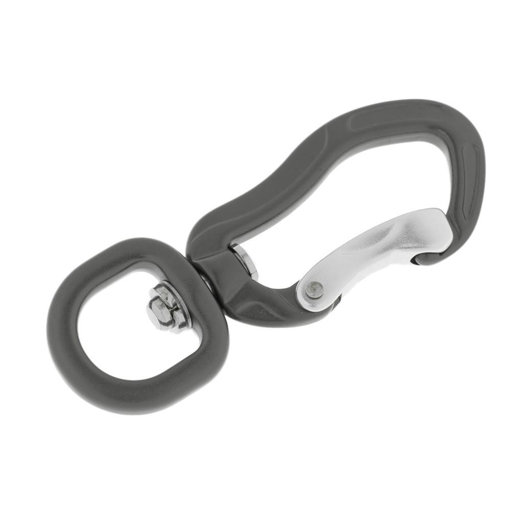 4pcs 400KG Swivel Carabiner Hook Climbing Backpack Hanging Hook Durable Gray 7.5cm x 2.7cm