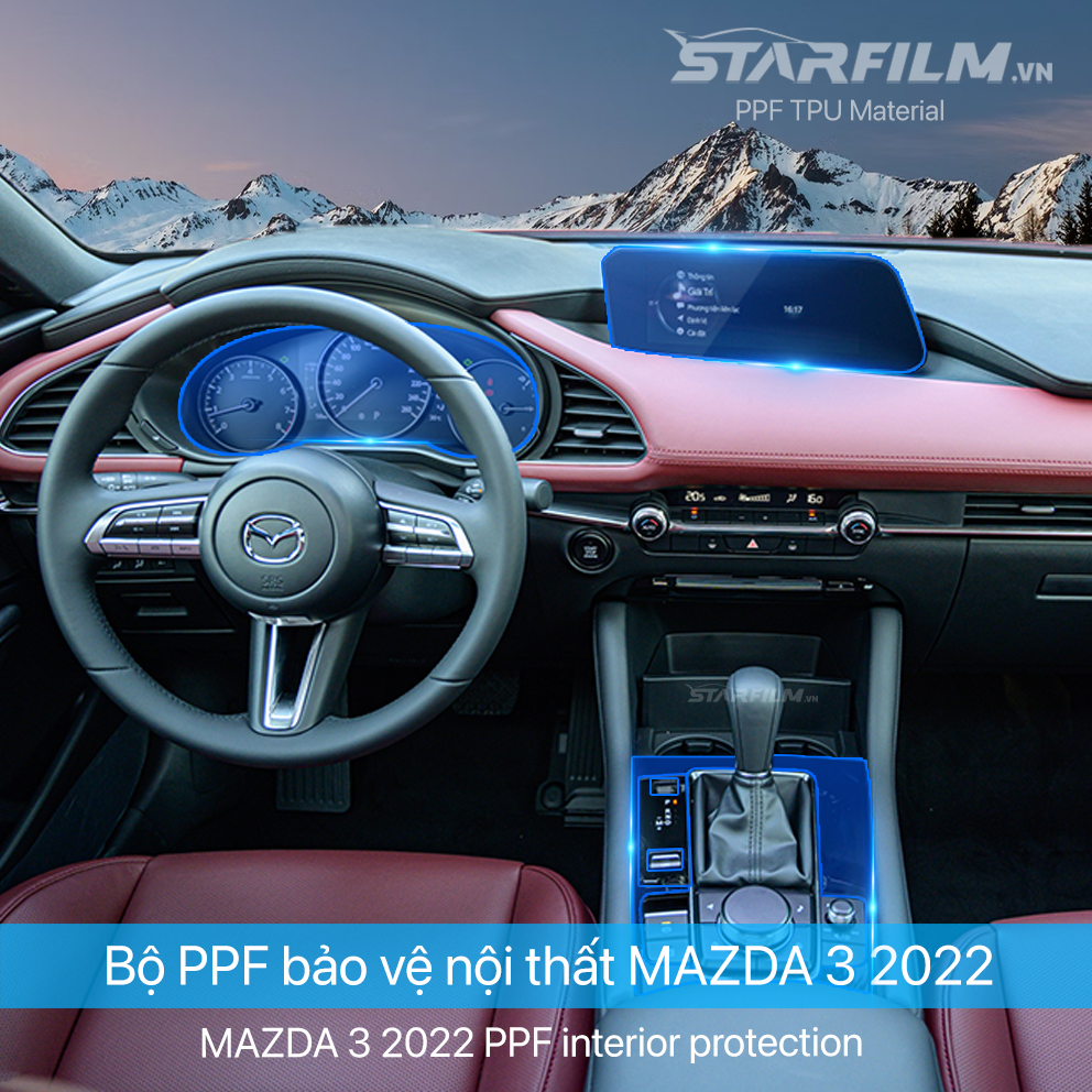 Mazda 3 2021-2022 PPF TPU chống xước tự hồi phục STAR FILM