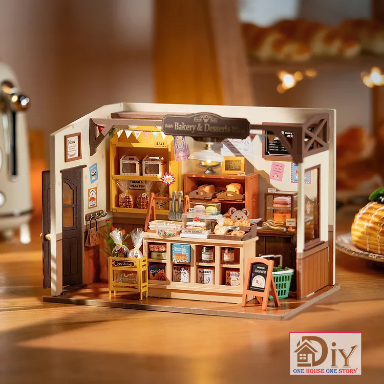 Nhà búp bê gỗ DIY Robotime Rolife | Becka's Baking House DG161 tự lắp ghép - Quà tặng trang trí sáng tạo