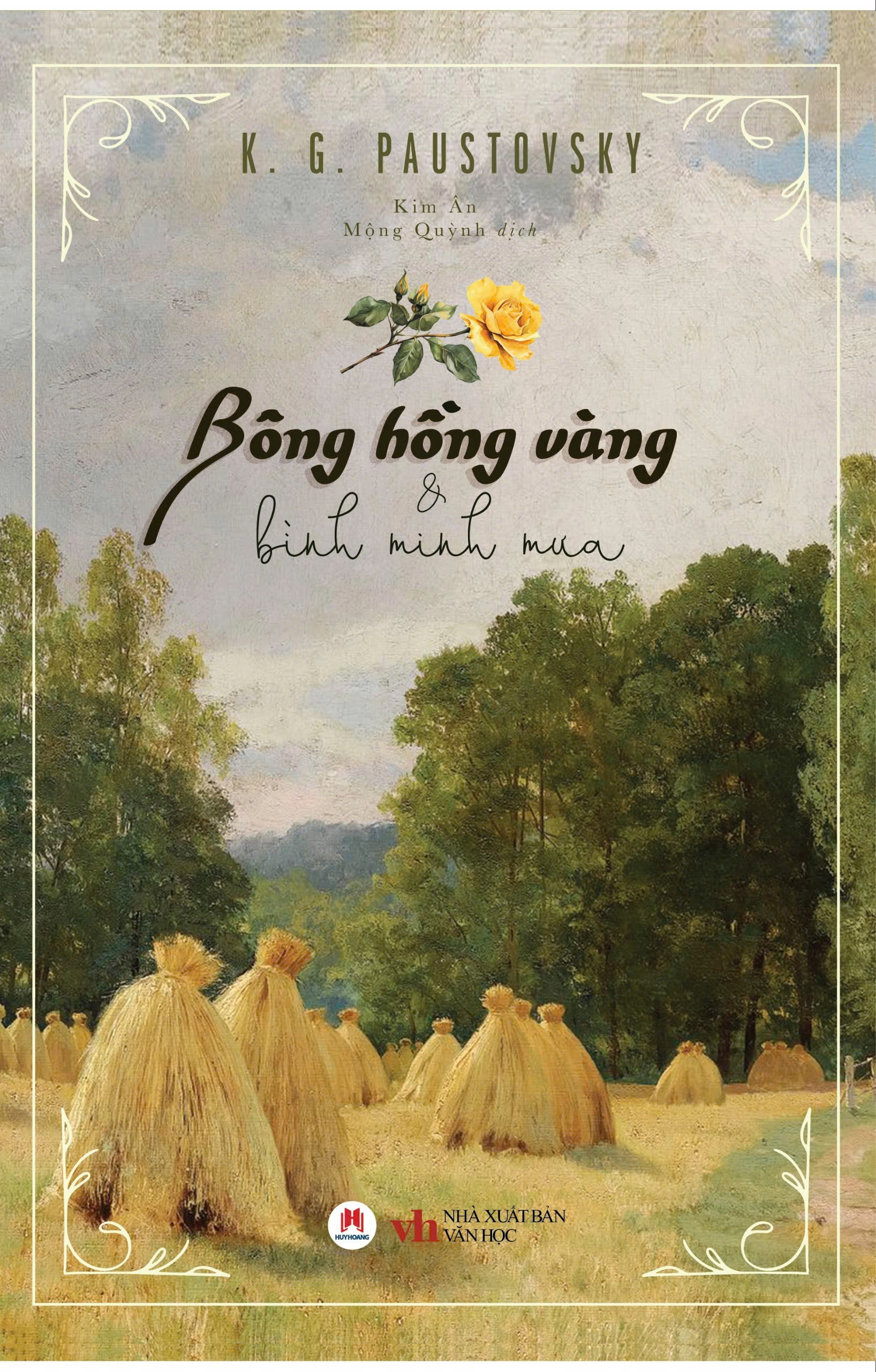 Bồng Hồng Vàng Và Bình Minh Mưa