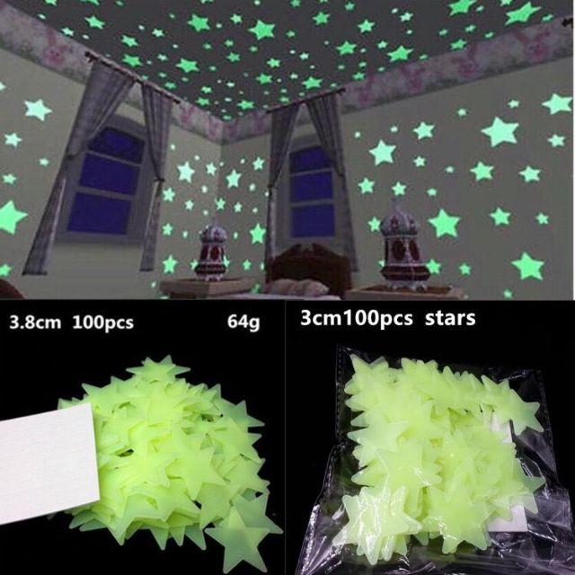 Combo 100 ngôi sao dạ quang bắt sáng đêm