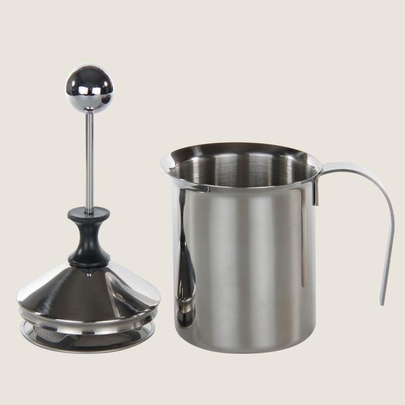 Ca đánh sữa lạnh latte, ca tạo bọt sữa cầm tay inox 2 lớp (400 - 800 ml