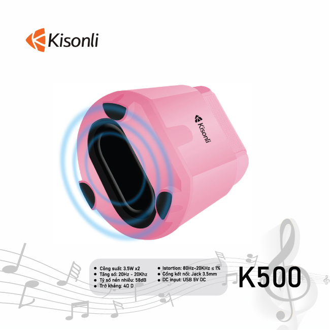 Loa 2.0 Kisonli K-500 hồng