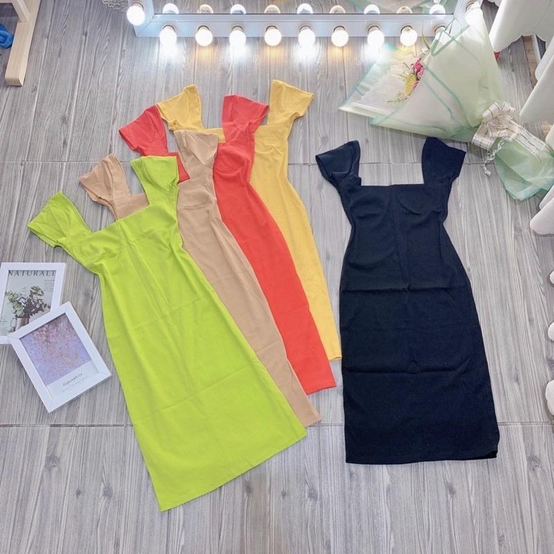 Đầm body rip cổ U siêu hot - Carotshop