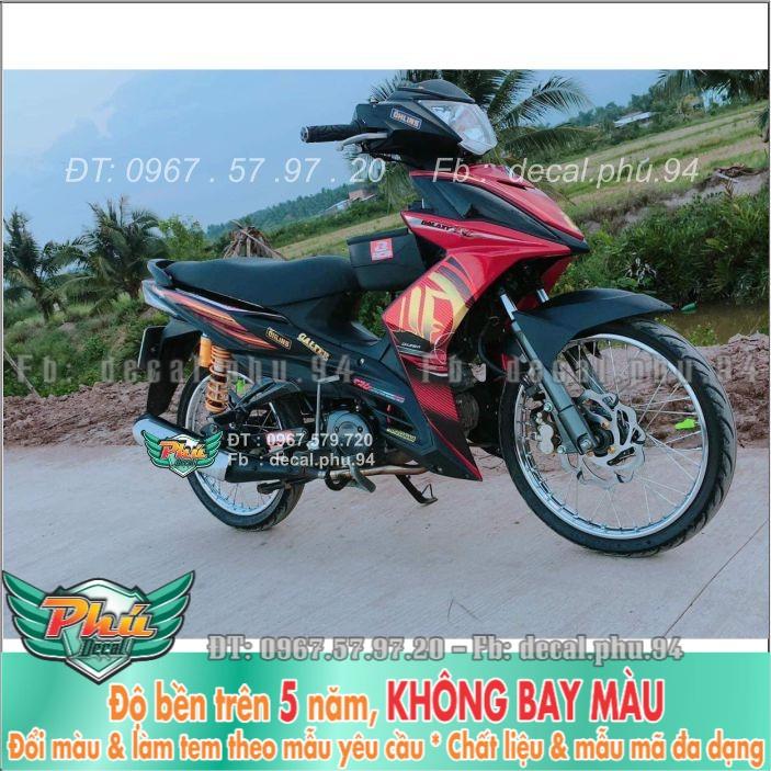 Tem rời Galaxy đỏ đen Crom   -1