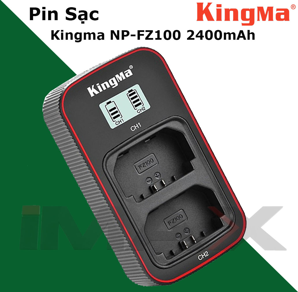 Pin sạc đôi Kingma Ver 5 cho Sony NP-FZ100 (Cổng Type C - Sạc nhanh) - Hàng chính hãng