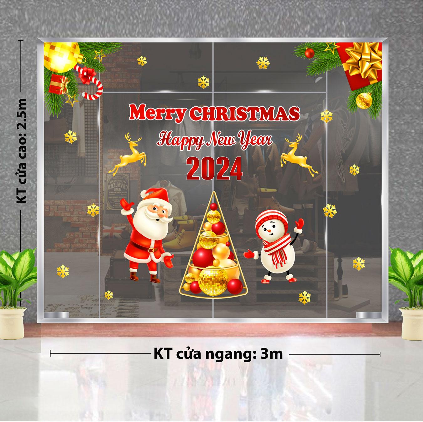 Decal trang trí NOEL 2024 combo số 59