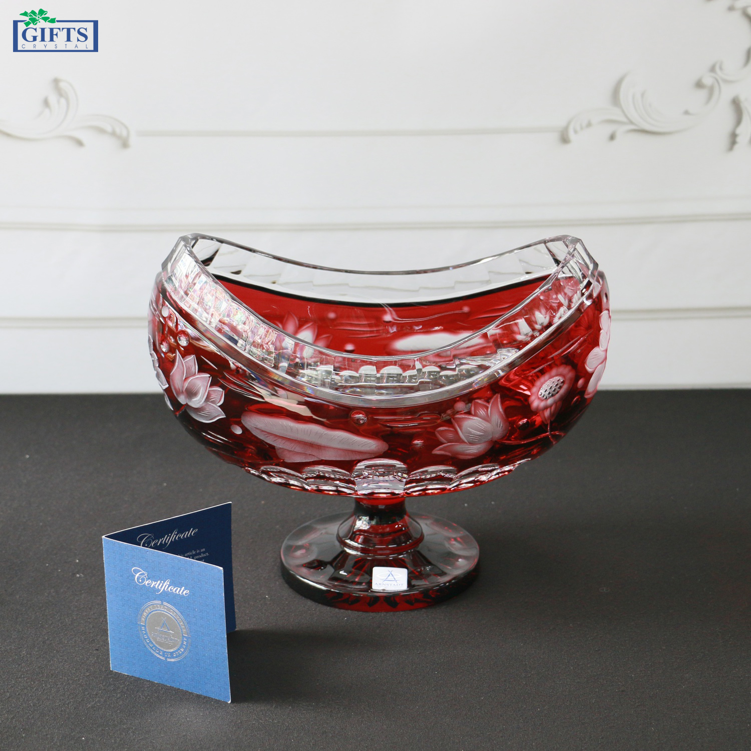 Đĩa Hoa quả Pha lê Màu Lotus Arnnstadt 26cm