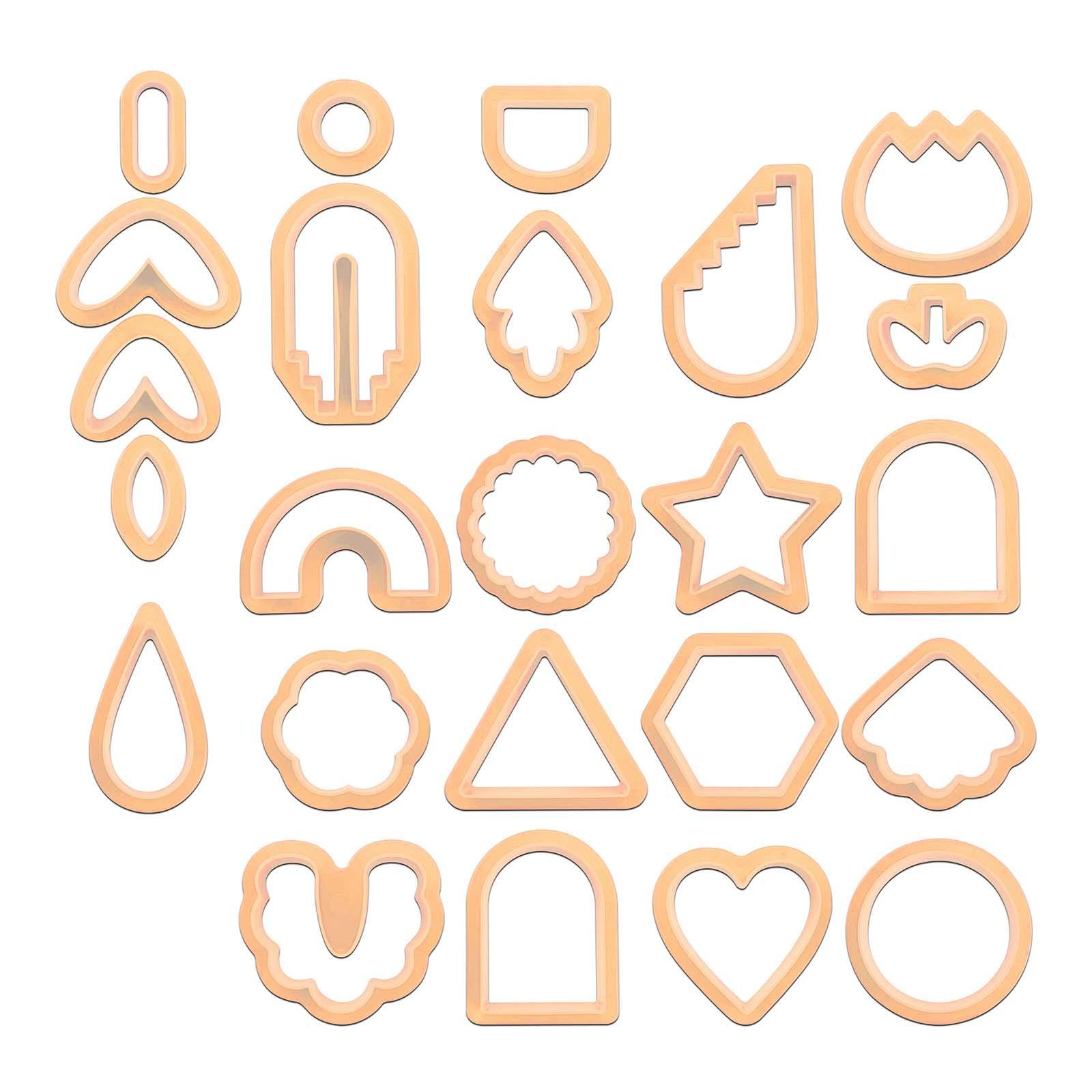 24x Cutter for Polymer Clay Earrings Earring Making Kit for Polymer Clay Earring