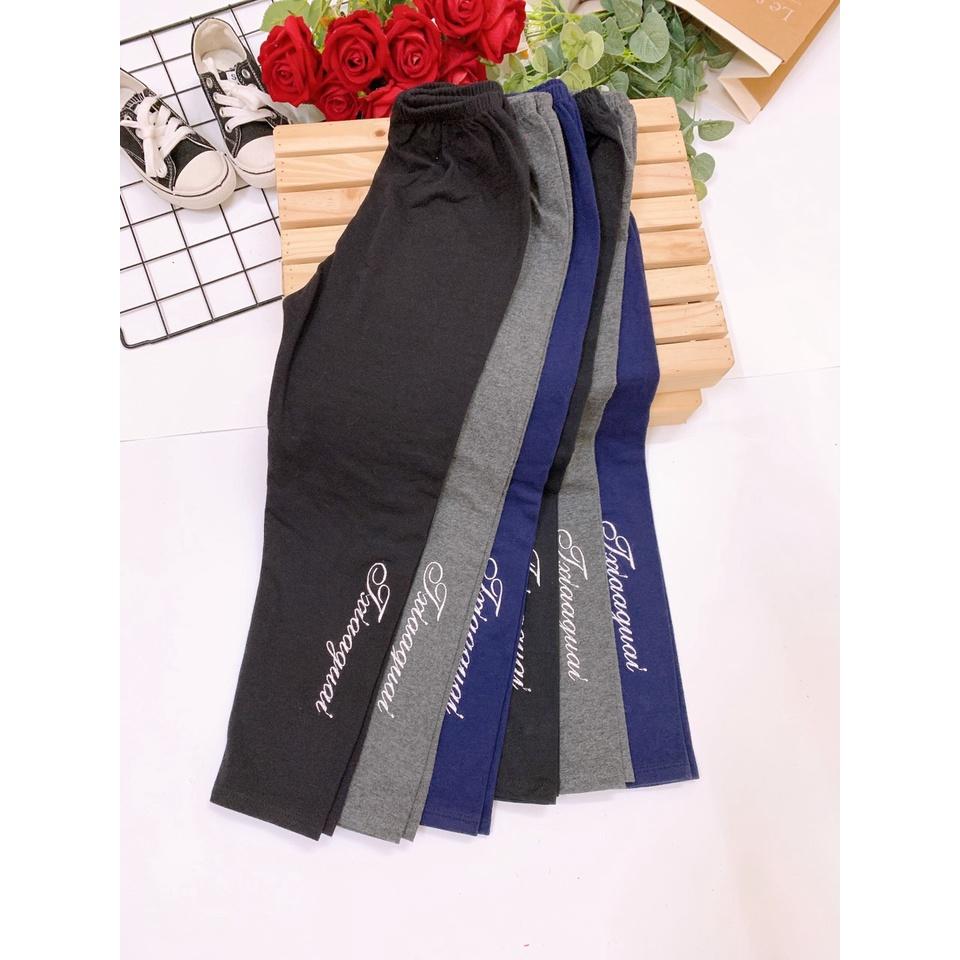 Quần legging bé gái thêu chữ 16-33kg